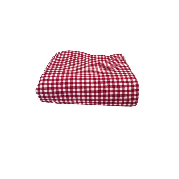 Red & White Gingham Full Sheet By The Company Store KIDS 100% Cotton Made In Por - Picture 1 of 4